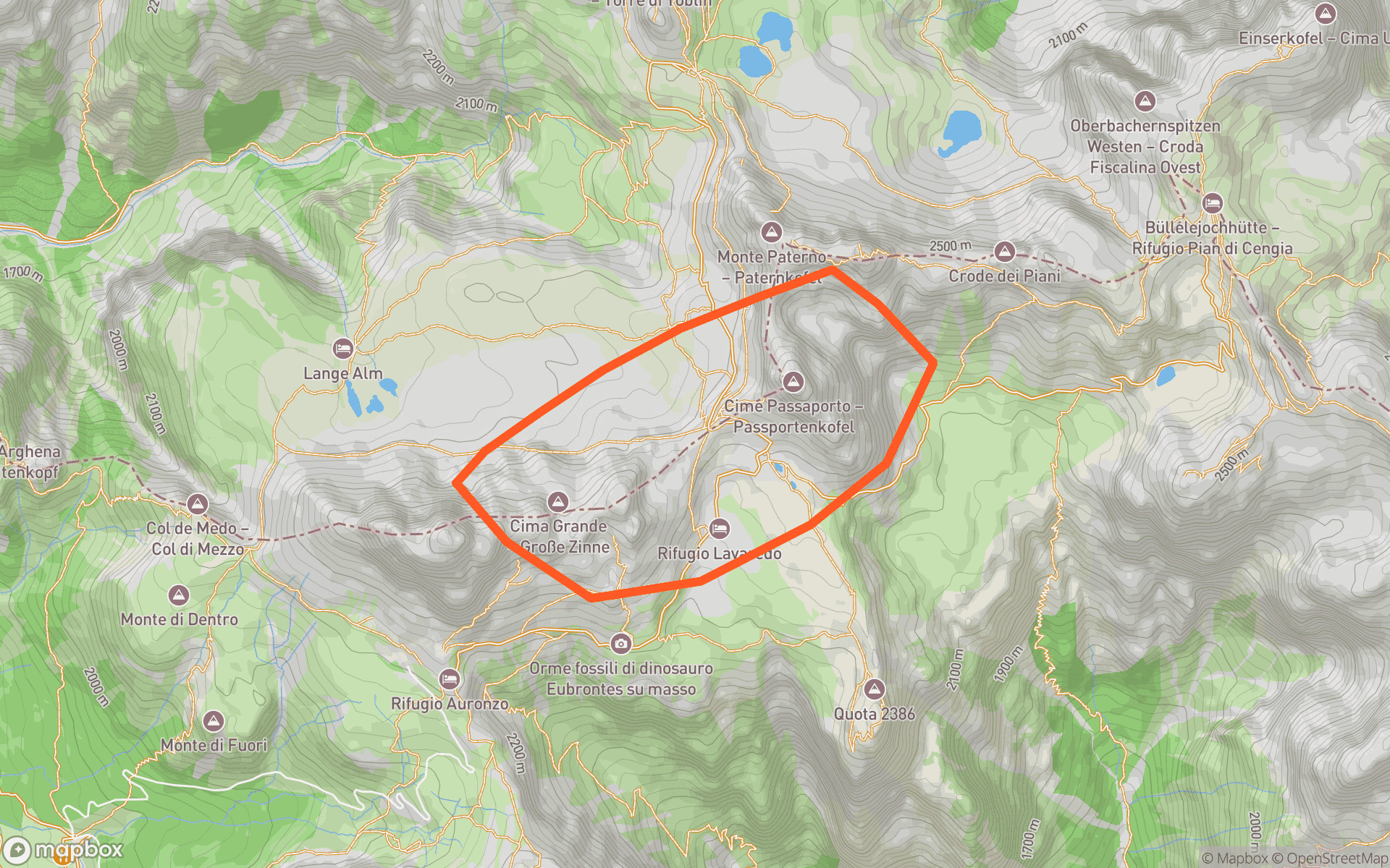 Map preview of a mountain route ready to animate from a GPX export